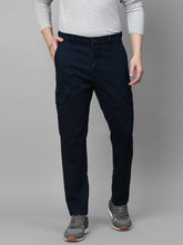 Genips Men's Carbon Blue Cotton Stretch Bahamas Cargo Fit Solid Cargo